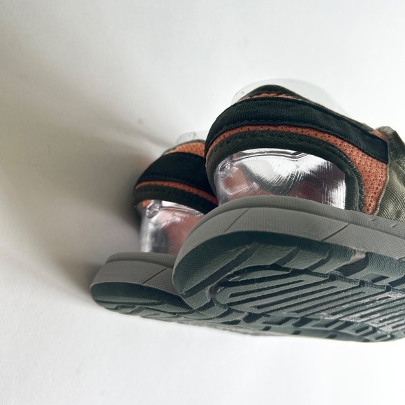 Merrel Olive Green Orange Canvas Rubber Outsole Sandals size 7 - Picture 12 of 16